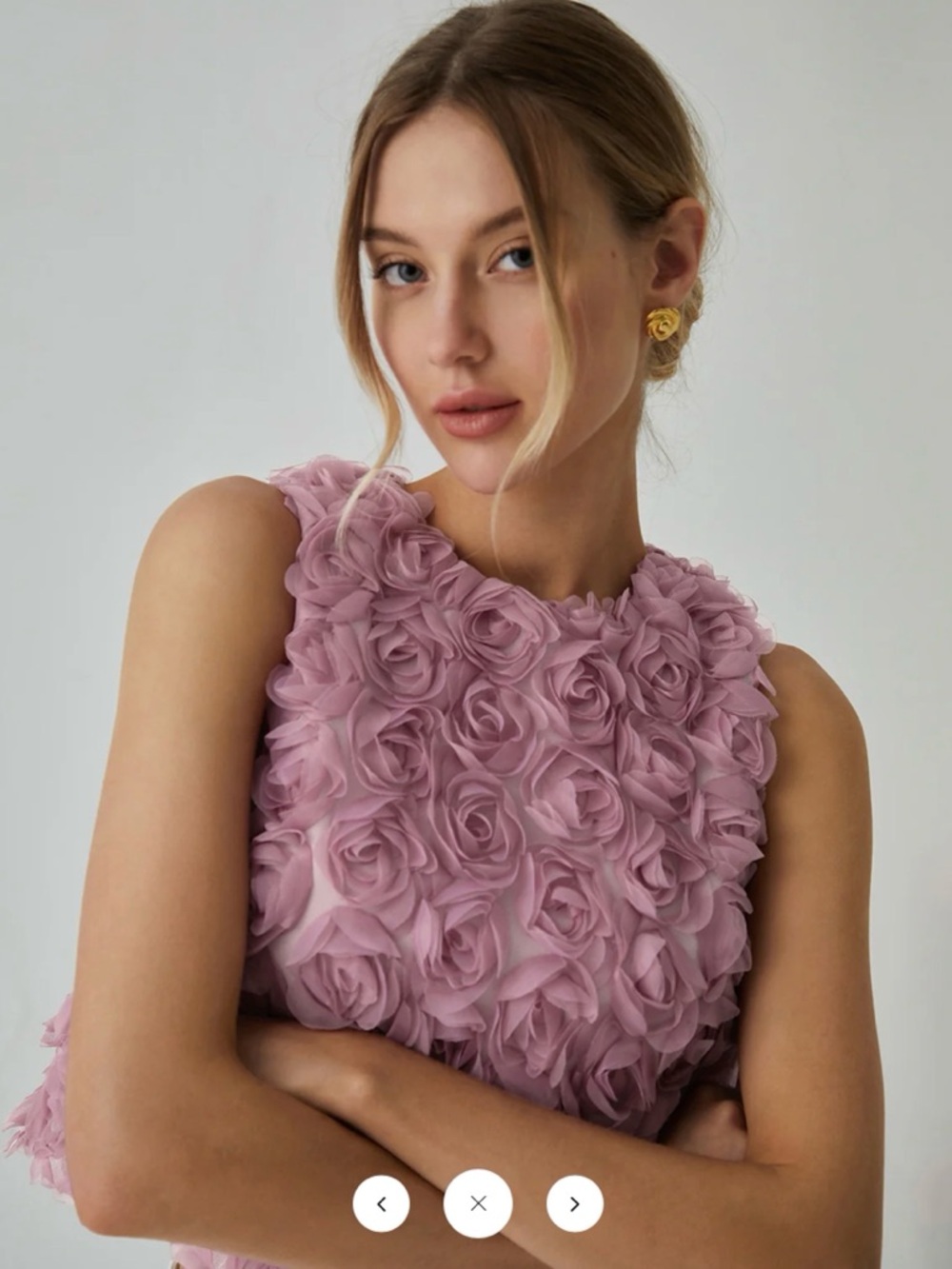 Commense Romantic Multi Floral Blouse - Purple